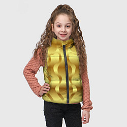 Детский жилет Золото абстрактная графика, цвет: 3D-черный — фото 2