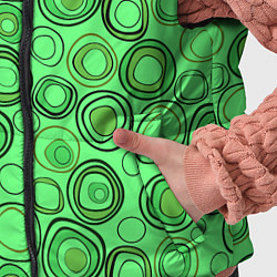 Детский жилет Ярко-зеленый неоновый абстрактный узор, цвет: 3D-светло-серый — фото 2