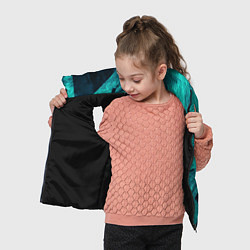 Детский жилет Текстура малахита, цвет: 3D-черный — фото 2