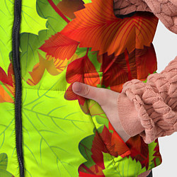 Детский жилет Зелёные осенние листья, цвет: 3D-светло-серый — фото 2