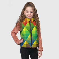 Детский жилет Узор из разноцветных фигур, цвет: 3D-светло-серый — фото 2