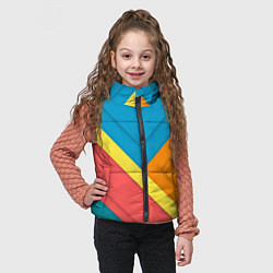 Детский жилет Простейший геометрический узор, цвет: 3D-светло-серый — фото 2