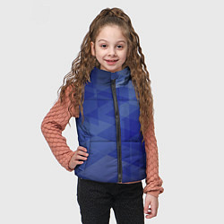 Детский жилет Абстрактные синие прямоугольные фигуры, цвет: 3D-красный — фото 2
