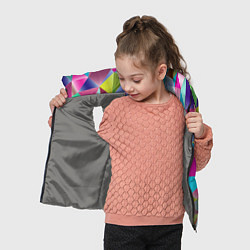 Детский жилет Радужные трехмерные треугольники, цвет: 3D-светло-серый — фото 2