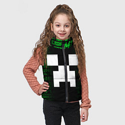 Детский жилет Лицо Крипера - Майнкрафт, цвет: 3D-черный — фото 2