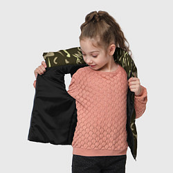 Детский жилет Камуфляж абстракт милитари хаки, цвет: 3D-черный — фото 2