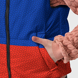 Детский жилет Триколор - флаг России плетёный, цвет: 3D-светло-серый — фото 2