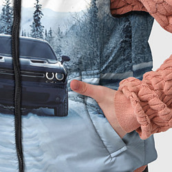 Детский жилет Dodge in winter forest, цвет: 3D-светло-серый — фото 2