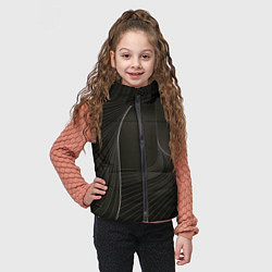 Детский жилет Чёрная спираль, цвет: 3D-красный — фото 2