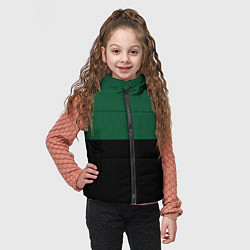 Детский жилет Серьёзный Зелёный, цвет: 3D-черный — фото 2