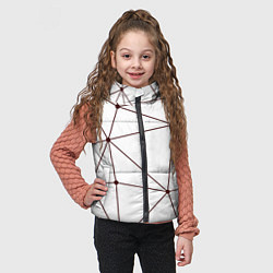 Детский жилет Геометрические линии на белом фоне, цвет: 3D-светло-серый — фото 2