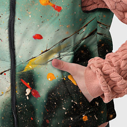 Детский жилет Светло-зелёный фон и разные краски, цвет: 3D-черный — фото 2