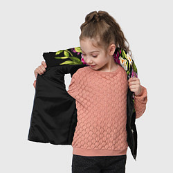 Детский жилет Букет цветов, цвет: 3D-черный — фото 2