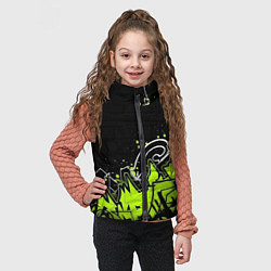 Детский жилет Яркое граффити на черной стене, цвет: 3D-черный — фото 2