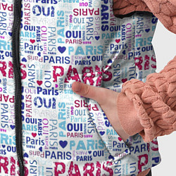 Детский жилет Парижская бумага с надписями - текстура, цвет: 3D-черный — фото 2