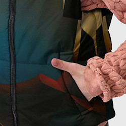 Детский жилет Абстрактные золотые механизмы, цвет: 3D-светло-серый — фото 2