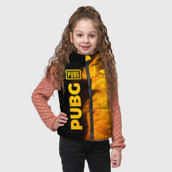 Детский жилет PUBG - gold gradient: по-вертикали, цвет: 3D-черный — фото 2
