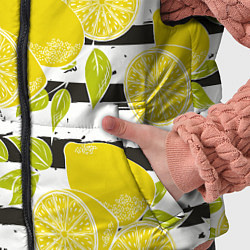 Детский жилет Лимон на чёрно-белом фоне, цвет: 3D-красный — фото 2