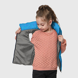 Детский жилет Текстура лазурный синий, цвет: 3D-светло-серый — фото 2