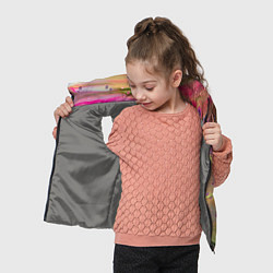 Детский жилет Растекающиеся краски, цвет: 3D-светло-серый — фото 2