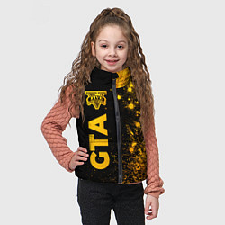 Детский жилет GTA - gold gradient: по-вертикали, цвет: 3D-черный — фото 2