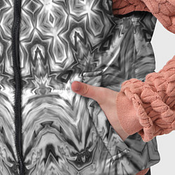 Детский жилет Серый ажурный калейдоскоп мандала, цвет: 3D-черный — фото 2