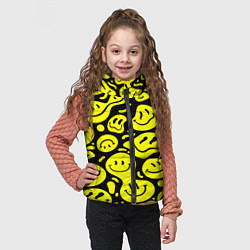 Детский жилет Кислотный желтый смайлик, цвет: 3D-светло-серый — фото 2
