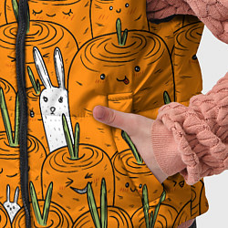 Детский жилет Милые кролики в морковном поле, цвет: 3D-черный — фото 2