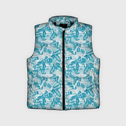 Детский жилет Бабочки спрей-паттерн, цвет: 3D-черный