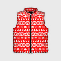 Детский жилет New Years winter pattern, цвет: 3D-красный