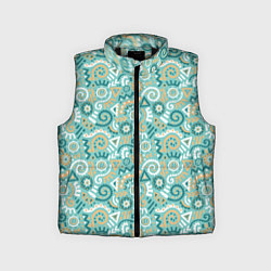 Детский жилет Узор этнический гранж, цвет: 3D-черный