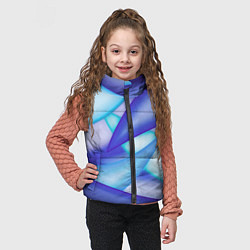 Детский жилет Синие разводы, цвет: 3D-светло-серый — фото 2