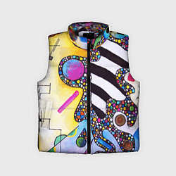 Детский жилет Василий Кандинский Абстрактная композиция, цвет: 3D-черный