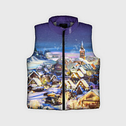 Детский жилет Рождественская деревня, цвет: 3D-светло-серый