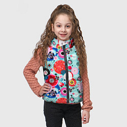 Детский жилет Abstract flowers, цвет: 3D-черный — фото 2