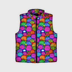 Детский жилет Паттерн Маленькие Монстры, цвет: 3D-черный