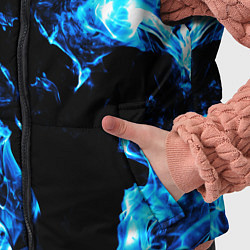 Детский жилет Красивый синий огонь, цвет: 3D-черный — фото 2