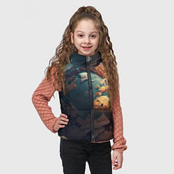 Детский жилет Чудесный мир и волшебный город, цвет: 3D-черный — фото 2