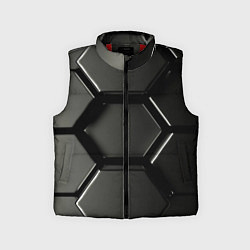 Детский жилет Хромированный гексагон объемный, цвет: 3D-красный