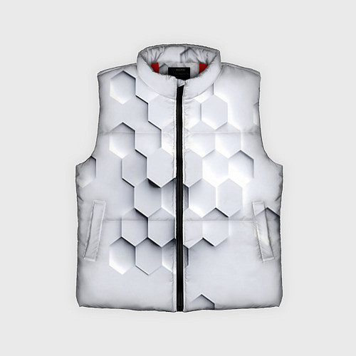 Детский жилет Серый соты / 3D-Красный – фото 1