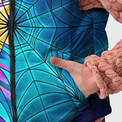 Детский жилет Уэнсдей - окно ночной витраж - текстура зерна, цвет: 3D-красный — фото 2