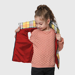 Детский жилет Светлые квадраты и линии, цвет: 3D-красный — фото 2