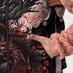 Детский жилет Красный Irezumi узор, цвет: 3D-черный — фото 2