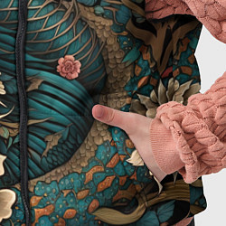 Детский жилет Японский змей Irezumi, цвет: 3D-черный — фото 2