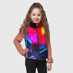 Детский жилет Neon stripes color, цвет: 3D-красный — фото 2