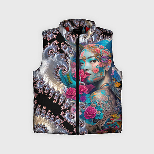 Детский жилет Japanese beauty - irezumi / 3D-Красный – фото 1