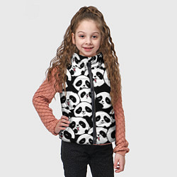 Детский жилет Весёлые панды, цвет: 3D-светло-серый — фото 2