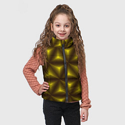 Детский жилет Желтые треугольники, цвет: 3D-светло-серый — фото 2