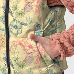 Детский жилет Птицы и цветы, цвет: 3D-светло-серый — фото 2