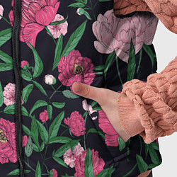 Детский жилет Заросли розовых пионов, цвет: 3D-светло-серый — фото 2